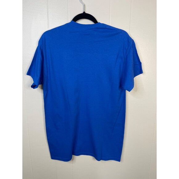 Dead Inside But Caffeinated Graphic T-Shirt Blue Pink M Heavy Cotton - Picture 2 of 3